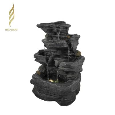 China Europe hot sale home decoration crafts small resin fountain cascading sculpture for sale for sale