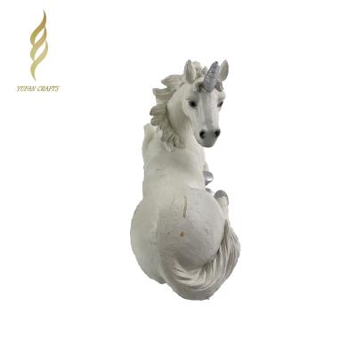 China Europe resin craft supplies statue resin home decoration crafts unicorn animal from china for sale