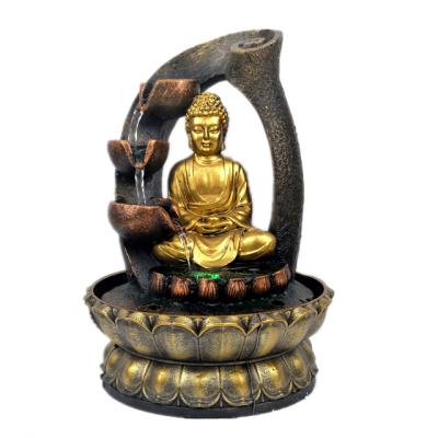 China Europe Water Fountain Manufacturers Table Top Resin Buddha Water Fountain Decoration Indoor Outdoor for sale