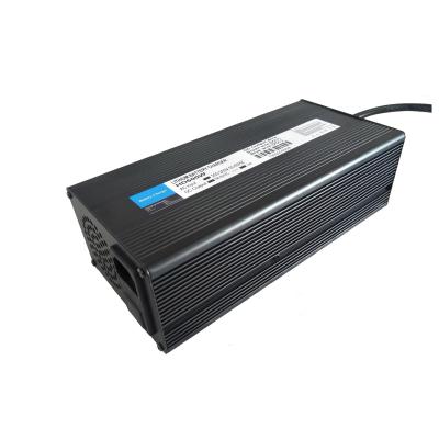 China Electric tool 13S PFC 54.6V 10A lithium ion battery lithium battery charger with black aluminum shell for electric vehicle for sale