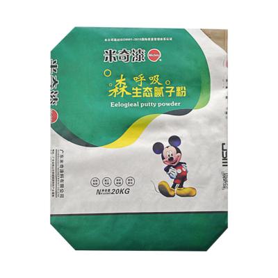 China 20kg External Valve Multiwall Paper Sacks Customized Logo For Cement /  Spices for sale