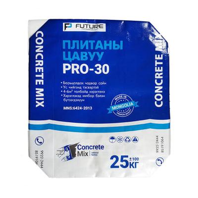 China Wasserdichte Verpackentaschen BOPP, Ventil-Tasche 25kg pp. für Baumaterialien zu verkaufen