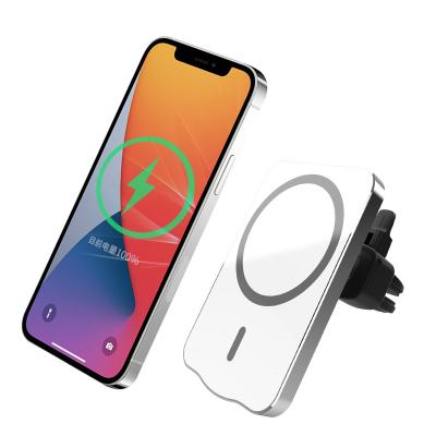 China Latest Hot Car 15w Fast Electric Car Magnetic Car Holder Qi Wireless Charging Phone Charger For Magnet For Iphone 12 for sale