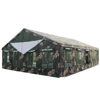 China Diagonal Bracing Type Haoyu Wholesale Custom Design Oxford Windproof Army Military Tents Save Outdoor Large Space Emergency Tent for sale