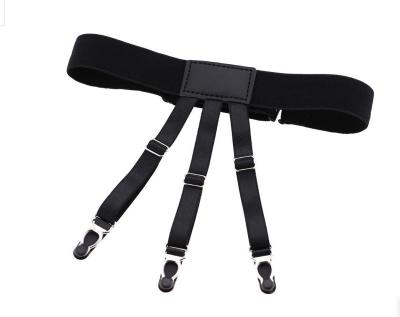 China Men's Shirt Stays Garters Leg Suspenders Elastic Shirt Holders Straps Elastic Adjustable Belt G001 for sale