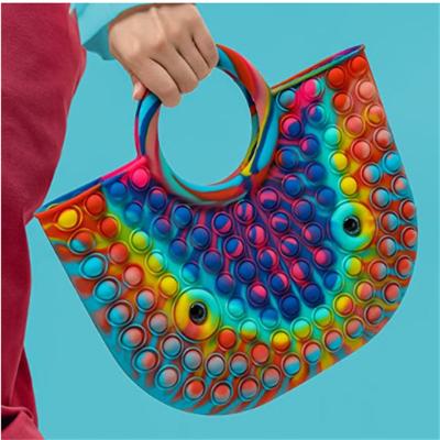 China Push New 2021 Simple Fashion Big Bubbles Big Bag Purse Busy Person Toys for sale