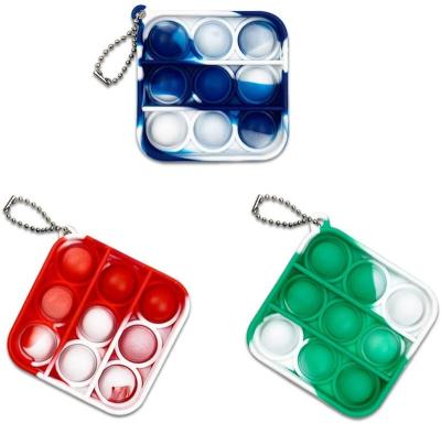 China ABS 3 Pack Mini Bubble Fidget Sensory Toys Key Chain Toys For Family Kids Students Friends Autism Special Needs Relaxation for sale