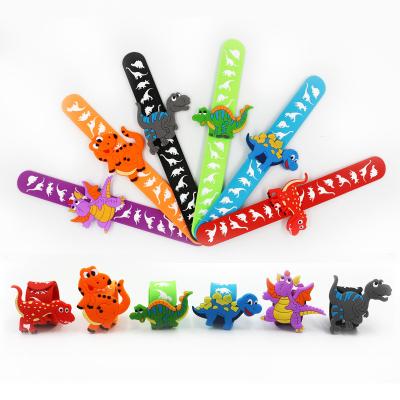 China PVC Dinosaur Theme Party Toys Roar Jungle Party Decoration Baby Shower Animal Wristband Wristband Cartoon for sale