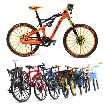 China Mini Model Alloy BikesToy 1:10 Metal Finger Mountain Bike Slant Pocket Diecast Simulation Metal Racing Funny Collectible Toys for sale