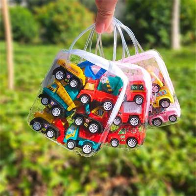 China Ride On Toy Car 6pcs Mini Car Model Pull Back Toys Movable Vehicle Fire Truck Taxi Kid Cars Boy Model Gift Diecast Toy For Children for sale