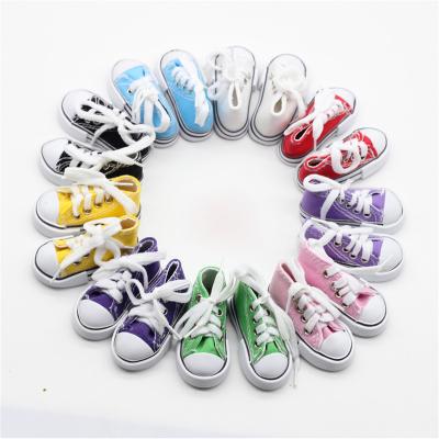 China 1Pair 7.5cm Cloth Mini Doll Shoe Accessories Fashion Shoes High Top Canvas Sneakers Casual Russian Shoes For BJD Dolls for sale