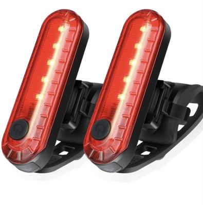 China Usb Charging Lights Suitable Night Riding Bicycle Lights Luminous Front Tail Rechargeable Night Riding Bike Led Light 7X2CM for sale