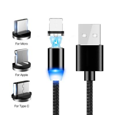 China Mobile Phone Types 3in1 Magnetic Charging Cable USB Charger Magnet Cable For Mobile Phone for sale