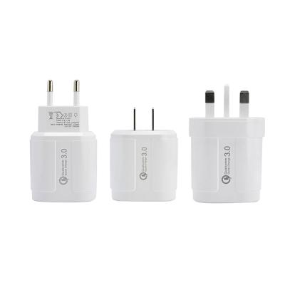 China Phone Charging Single Wall Portable Charger Wholesale Price EU/UK/US Plug USB Fast Travel Charger For Europe for sale