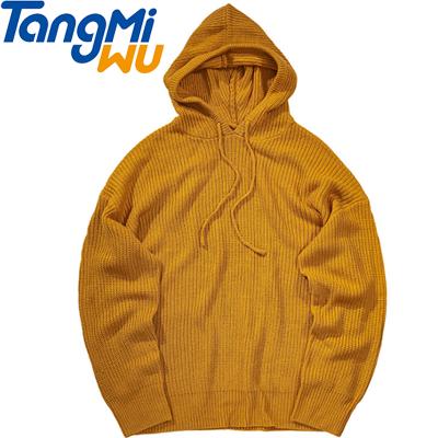 China Wholesale High Quality Knitted Hooded Loose Sweater Men's Anti-wrinkle TMW Solid Color Hoodies Pull Man Men's Hoodies for sale