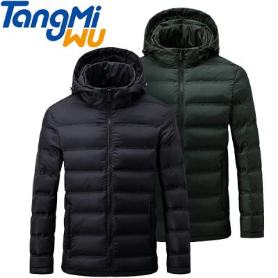 China Fashion Winter Bubble Jacket Anti-wrinkle Down Coat Men's Lightweight Hooded Black Stripper Coat Jackets Stripper Coat for sale