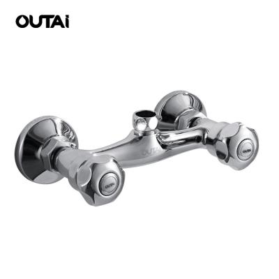 China Wholesale Unique Metered Bathroom Faucets Single Hole Style Double Hole Bathroom Sink Water Faucets for sale