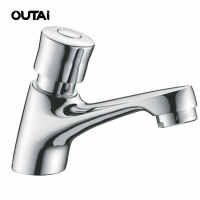 China Easy Use Self Closing Push Button Lavatory Faucet Water Metered Time Delay Faucet for sale