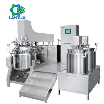 China 100L/200L/500L Vasline Viscous High Quality Homogeneous Lotion Vacuum Body Cream Blender Emulsifying Shampoo Making Machine Mixing Tanks for sale