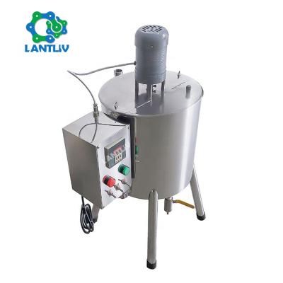 China Low Cost Small Punch Tube Can Bottle Paste Lip Gloss Lip Gloss Auto Heating Cream Cosmetic Stirring Filling Machine With Thermostat for sale