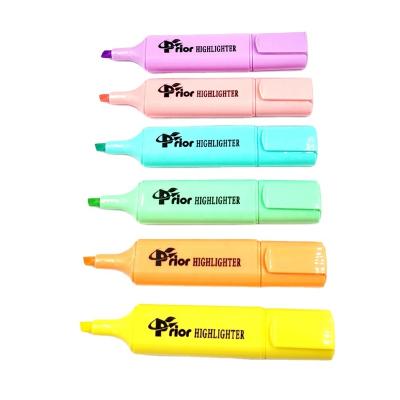 China office & Non-Toxic School Markers No Slander Chisel Tip Highlighter Bars Pastel Color Pen for School and Office for sale