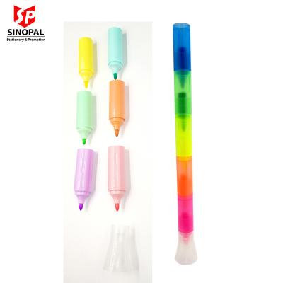 China office & School Markers 6 In 1 Innovative Design Vuvuzela Shape Pastel Highlighters For Promotion And Gifts for sale