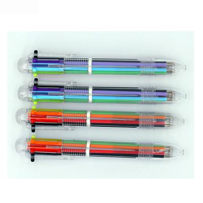 China Promotional Pen Hot sell multi-color retractable ballpoint pens in-1 ballpoint pens 6 6 0.5mm shuttle pens for sale