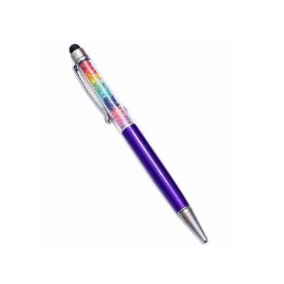 China Promotional Pen 2 in 1 Metal Stylus Pen with Diamond for Mobile and Tablet for sale