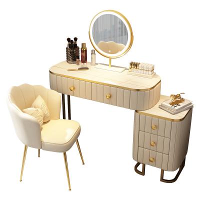 China Simple Modern Nordic Light Luxury Dresser Bedroom Web Celebrity Small Storage Built-in Family Makeup Table for sale