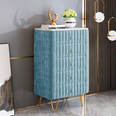 China Simple storage cabinet living room porch wardrobe (the other) Nordic light luxury marble bedroom adjustable storage cabinet for sale