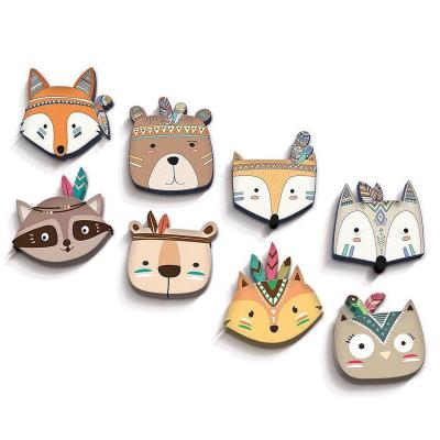 China PVC foam board factory direct border hot sale in children's room decoration PVC foam board cartoon stereo animal wall stickers for sale