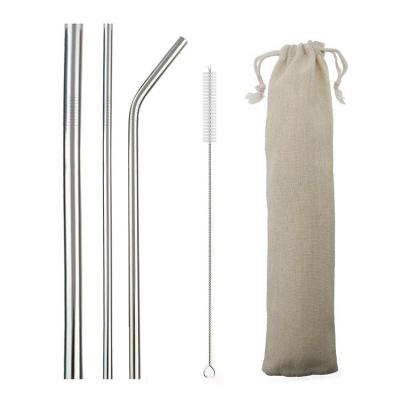 China Stocked Metal Drinking Straws 304 Stainless Steel Eco Friendly Reusable Straw for sale