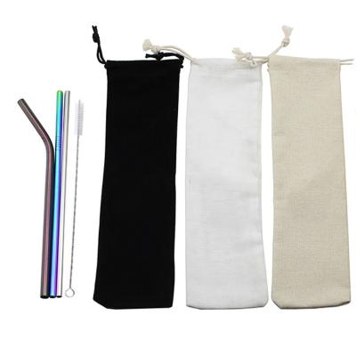 China Custom Stocked Logo Eco Friendly Reusable Metal Drinking Straws 304 Stainless Steel Straw for sale