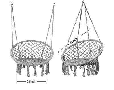 China Modern Outdoor Hammock Chair Macrame Garden Swing Chair Double Macrame Swing Chair for sale