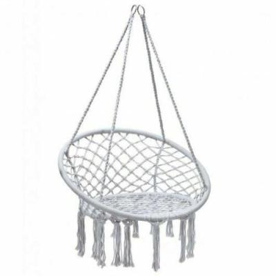 China Modern Macrame Swing Chair Hanging Macrame Swing Chair Indoor Macrame Swing Chair Cushion for sale