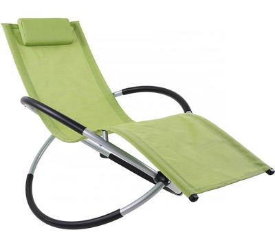 China Modern Outdoor Weightless Rocking Chair Folding Aluminum Orbital Sofa For Beach for sale