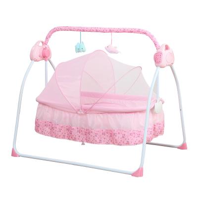 China Factory Delivery Electricity Baby Swing Bed Swing Crib Modern Timely Multi Functional Bassinet Rocking Basket for sale