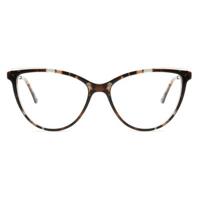 China For Optical Frames Factory Wholesale Cat Eye Acetate Frame For Light Glasses for sale