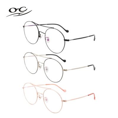 China Optical glasses for myopia summer new arrival unisex double round bridge style optical sight glasses new for sale