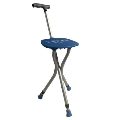 China Convinent stick chair height adjustable adlut outdoor three legged walk stick rise aluminum chair for sale