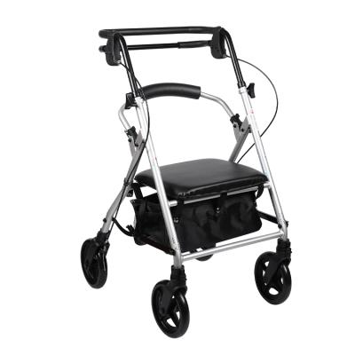 China Foldable and Lightweight Rollator Elderly Aid Folding Wheel Walker Medical Adult Walking Rollator for Elderly for sale