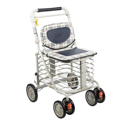 China Fold up self shopping carts and rolly carts foil bag foldable rollator with shopping cart for sale