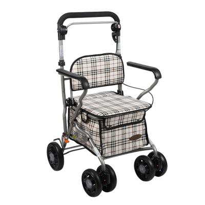 China Comfortable outdoor step facilitates the elderly shopping cart transport tool hand pushing trolley cart for the elderly for sale