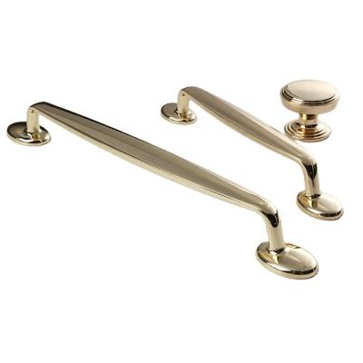 China Modern Metal Door Drawer Design Furniture Sideboard Knobs Gold Modern Pull Handles Furniture Handle and Knob 96mm 128mm ZINC for sale