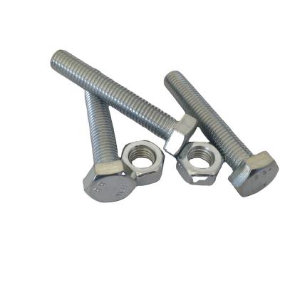 China China Steel Suppliers Manufacture Price Size Galvanize Grade 8.8 Hex Bolt Nut Set Steel DIN933 / DIN934 for sale