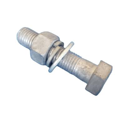 China Building Construction Structural Steel/ Hex Bolt And Nut Grade4.8/8.8/10.9/12.9 DIN931 BS UNC Hot Galvanized High Quality China Electrical Factory for sale