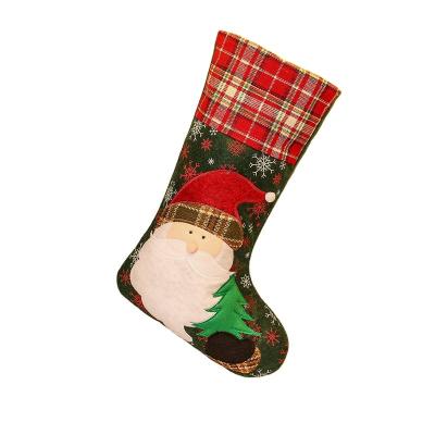 China Santa Snowman Christmas Socks Christmas Embroidered Socks Christamas Decoration Sock Decoration Wall Hanging Gift Bag for sale