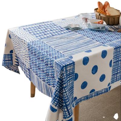 China KOREAN Printed Patchwork Cotton Linen Tablecloth Home Table Cloth Home, Outdoor, Hotel, Party for sale