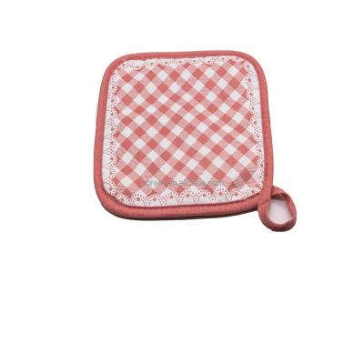 China Japan Style Japanese Style Check Printed Insulated Pad For Kitchen Quilting Pad for sale