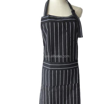 China Coffee Shop Florist Apron Japanese Cotton Stripe Cleaning Cooking Natural Apron for sale